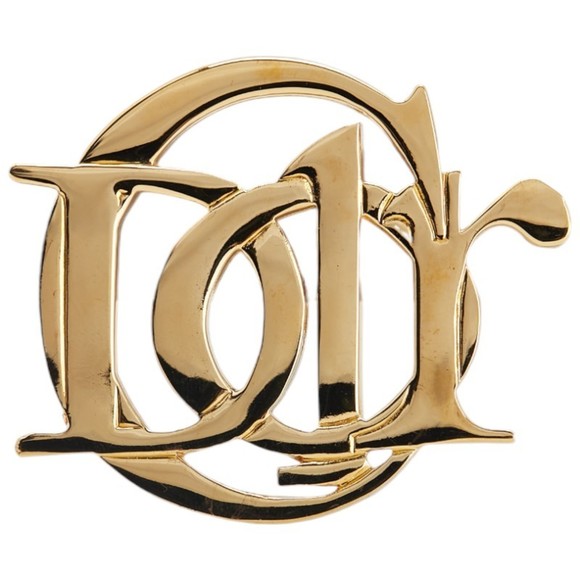 Christian Dior Dior logo brooch, gold plated, for women.,All Products : American Fashion Style Bags On Sale